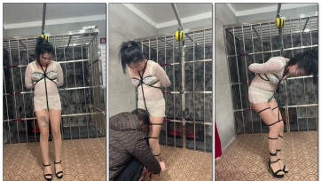 【皖北绳艺】某手网红再次来袭，大屁股，细高跟、高马尾！真的欠