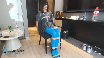 【JS】凌熙 糖果色连裤袜 椅子缚 快感棒强迫GC TK