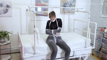 【zentai】Katie, Mandy Marx & Lucid Lavender – Pantyhose Cutie Detained