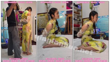 【束心工作室】小月旗袍赤脚，五花捆绑，日式捆绑，简单剧情