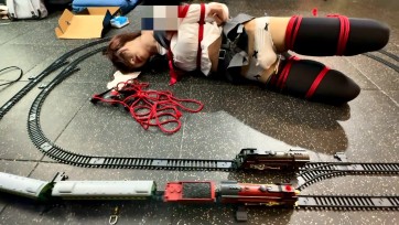【夜之城工作室】火车迷男娘的游戏：火车控制郊狼，火车启动肛钩和贴片同时放电