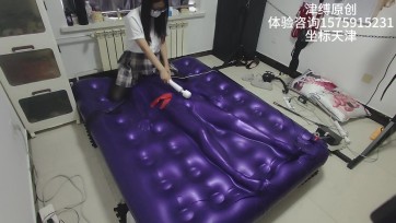 【津缚原创】1小时超长真空床榨汁，粉丝被榨傻喽~做脸+玩胸+强制GC+zx