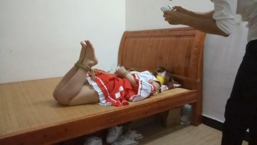 【嗷大喵】王者荣耀大乔cosplay服日式驷马捆绑丝袜堵嘴胶带封嘴裸足挠脚心五分钟女主被虐大笑
