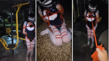 【小自白】装箱/拖运/牵着绕圈/强制垫脚/电击贴/训练器，捡到一只白丝小男娘，那就好好调教一下吧～