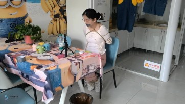 【JS】【流星客】文职彬彬的女孩中式五花大绑/绳胶套/胶带封嘴