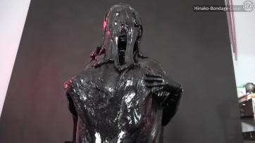 【zentai】大量スライムandラバーオナニー！