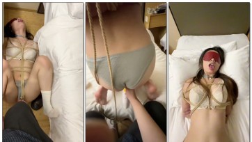 【口水汪】被捆绑着踩在脚下虐乳的少女，内含少量露出，烫烟头