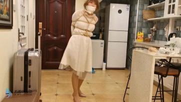 【JS】琳洛 连衣裙后手缚 绷带封嘴 单腿吊 TK