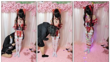 【时生】我就是欢愉！！！花火的圣诞树放置play，白丝踮脚，电击，罚站，并腿缚，感受花火小姐的欢愉吧！！！