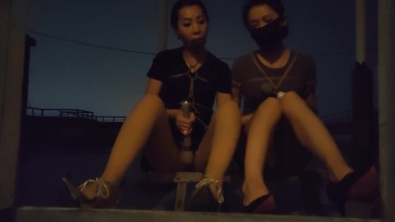 【随心原创】夜影逍逍 雅熙 诺米 双人露出